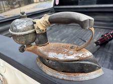 Coleman Portable Gas Vintage Iron Antique Bronze Metal Brown Black Cordless picture