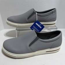 NEW Birkenstock OSWEGO Mens Leather Shoe Slip On GRAY EU Size 45 - US Sz 12 picture