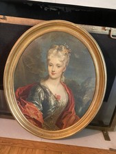 Vintage Oval Frame Reproduction of Mademoiselle Dubois  picture