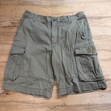 Timberland Baggy Khaki Cargo Shorts Size 35 Mens Embroidered picture