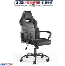 Staples Emerge Vector Gaming Chair Black Gray Ergonomic Racing 61108 picture
