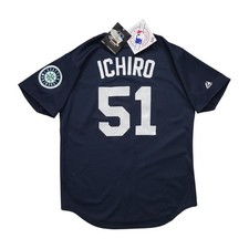 VTG 00s MLB SEATTLE MARINERS ICHIRO SUZUKI 51 MAJESTIC JERSEY NWT Sz M DEADSTOCK picture