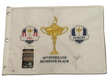 Xander Schauffele Autographed 2025 Ryder Cup Pin Flag Team USA JSA COA picture