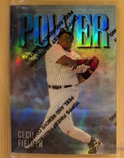 1997 Topps Finest SILVER REFRACTOR #322 Cecil Fielder Yankees RARE PARALLEL picture