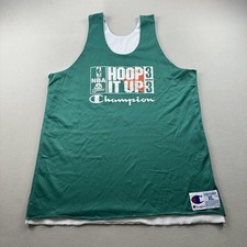 Vintage NBA Hoop It Up Jersey Mens XL Green Champion Reversible Basketball 90s picture