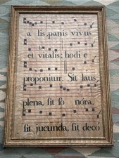 Large 15th-17thC Spanish Antiphonal Leaf on Vellum - Framed Gregorian Chant picture