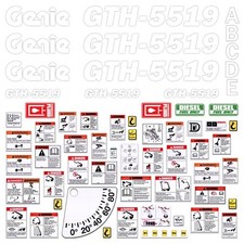 Decal Kit fits GENIE GTH 5519 Telescopic Forklift Complete Sticker 7yr Vinyl USA picture