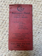 Vintage Colt Woodsman Manual, Target Model. Colt 1910s 1920s. Colt Form M-90-R picture