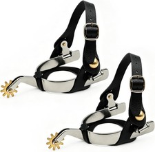 1 Set Spurs for Cowboy Boots, Men Stainless Steel Stylish Horse Spurs picture