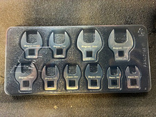 Snap-on FCOMMA Metric Crowfoot Wrench Set 10mm-19mm Black 8pc picture