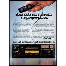 1986 Sony Car Stereo Audio XR-787R Vintage Print Ad Audiophile Wall Art Photo picture
