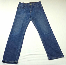 Levi's 505 Men's Straight Fit Medium Wash Blue Denim Jeans 5-Pocket 30X32 picture
