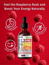 NUSAVA Vitamin B12 and B6 Liquid Drops, B12 Sublingual Vitamin B Complex,B1 picture
