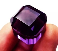 Amethyst Cube Cut 97-98 Ct Stunning Violet Natural Loose EGL Certified Gemstone picture