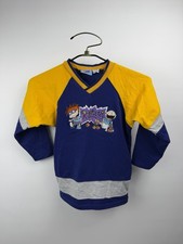 Vintage 1995 Nickelodeon Rugrats Hockey Jersey Youth Sz 6 Embroidered Rare picture