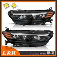 For 2023 2024 2025 Honda Accord Black Full LED HeadlightS Headlamps Pair picture