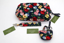 Vera Bradley Poppy Meadow Medium Storage Travel Pouch Wristlet & Mini Tote Bag picture
