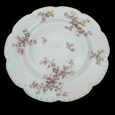 Theodore Haviland Limoges Dinner Plate Set of 5 Floral Scallop Hand Painted picture