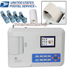 PC Software 3 channels 12 lead ECG/EKG Machine Electrocardiograph Printer USA picture