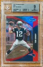 2003 Bowman's Best Tom Brady Red Refractor #50/50 BGS 9 Mint Bookend #34 picture