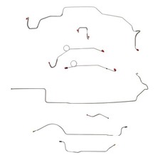 For 67-69 Dodge Charger Complete Brake Line Kit Power Disc Stainless CBK0654SS picture