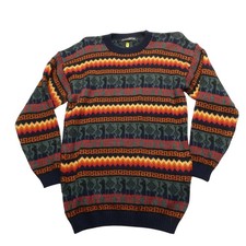 Gamboa Sweater Mens Medium Multicolor Alpaca Wool Llama Tribal Crewneck Pullover picture