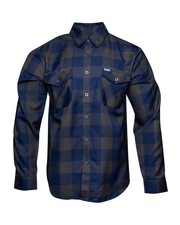 DIXXON Outlaw Heritage Flannel Men's Solid Black Snap Front Shirt picture