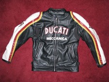 Ducati Meccanica Vintage Beige Leather Jacket – Classic Motorcycle Look – Retro picture