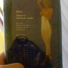 #855 Zippered Latex Free Zippered Full-Body Compression Pantyhose Black Size XXL picture