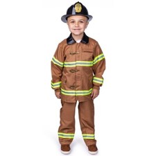 Dress Up America Fireman Costume for Kids - Role Play Firefighter Costume picture