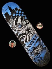RARE SIGNED Nick Dompierre Race Car Real Skateboard Deck DOUBLE SIDED Skull NEW picture
