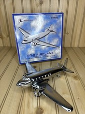 Vintage Schylling Tin DC-3 Toy Airplane Friction Motor Turning Propellers picture