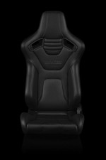 BRAUM Elite-X Series Sport Seats - Black Leatherette (Black Stitching) - Pair picture