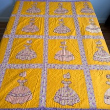 Vintage Handmade Sunbonnet Sue Quilt 80
