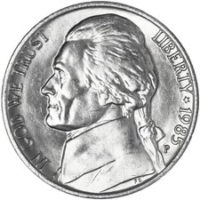 1985 P Jefferson Nickel - BU picture
