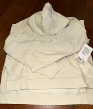 lululemon Scuba Oversized Side-Slit Hoodie w/ Pockets Thumbholes Beige M/L picture