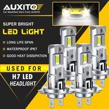 4PCS AUXITO H7 LED Headlight Bulbs M6S Bright White CANBUS ERROR FREE High Low K picture
