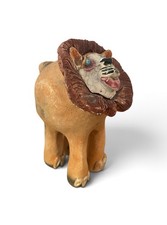 Chris Moses Raku Zoo Lion Whistle Figurine Studio Pottery Signed Whimsical picture