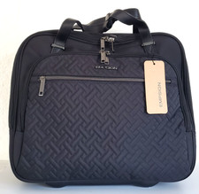 EMPSIGN ROLLING LAPTOP BAG 15.6” ROLLER BRIEFCASE WHEELED CARRY-ON CASE BLACK picture