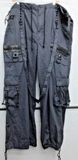 VTG Tripp NYC Wide Leg Baggy Bondage Pants Size 2XL Skater Punk Goth Fog Wash picture