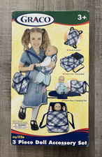 Vintage 2004 Tollytots GRACO 3 Piece Doll Accessory Set NIB - Front Carrier +2 picture