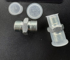 2pcs M14 to M16 Hydraulic Adapter Fittings, Carbon Steel Threaded Connectors NEW picture