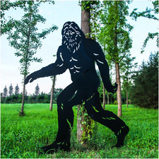 7.4ft Bigfoot Outdoor Decor Metal Big Foot Gifts Bigfoot Silhouette Statues picture