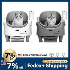 Open Top Self Cleaning Cat Litter Box w/ App, 14 Days Waste for Multi-Cat picture