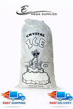 Crystal Clear Plastic Ice Bags with Cotton Draw String, 10 lb., Pack of 500 picture