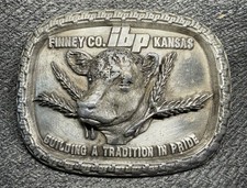 Vintage 1987 IBP Inc. Finny County Limited Edition Belt Buckle [494 of 2000] picture