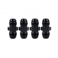 4Pcs 6AN to 6AN Male Flare Coupler Union Straight Fuel Hose Adapter Fitting picture