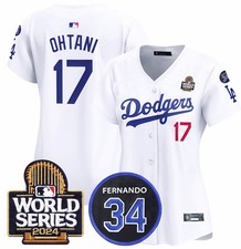 NWT Women's Shohei Ohtani #17 Dodgers 2024 World Series Stitched Baseball-Jersey picture