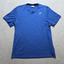Gymshark Arrival Marl Shirt Mens Size XL Blue Performance Gym Workout Lifter picture