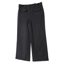 NWT Ann Taylor LOFT The Palmer Wide Leg High Rise Womens Gray Pants Size 10 picture
